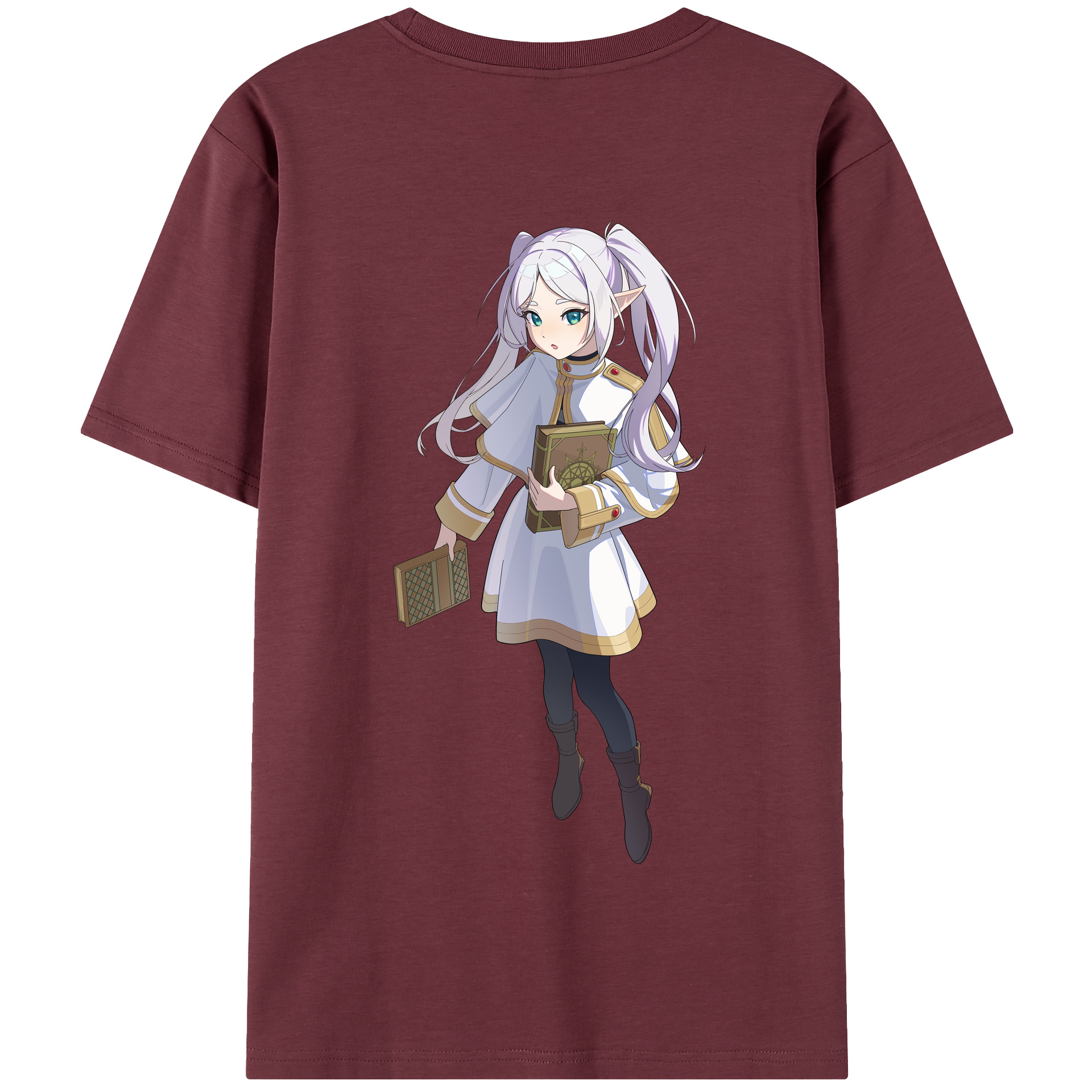 （画像用） 葬送のフリーレン Frieren 綿100％半袖Tシャツ（背面プリント）